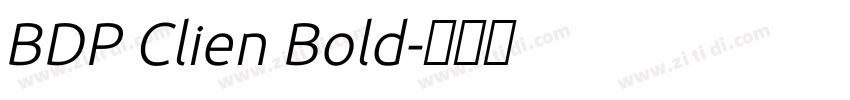 BDP Clien Bold字体转换